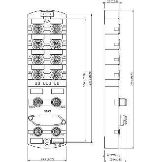 Répartiteur 16E PNP type1 et 3, 16S PNP, IO-Link Master, Serveur web - SIG350-0004AP100-Lire la description
