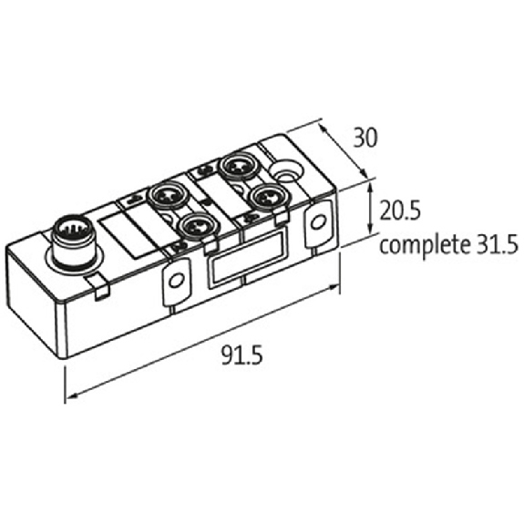 Répartiteur 4xM8 4p; M12 12 pôles - 8000-84160-0000000 Répartiteur 4xM8 4p; M12 12 pôles - 8000-84160-0000000-Lire la description