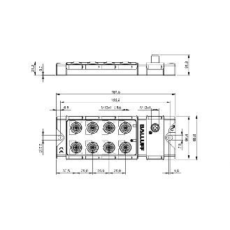 Répartiteur actif, IO-Link, 8 entrées PNP type 2, IP67 - BNI IOL-102-000-Z012 (BNI0031)-Lire la description