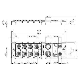 Répartiteur actif, EtherCAT, E/S 16x PNP/16x PNP, 8x IO-Link - BNI ECT-508-105-Z015 (BNI0077)-Lire la description