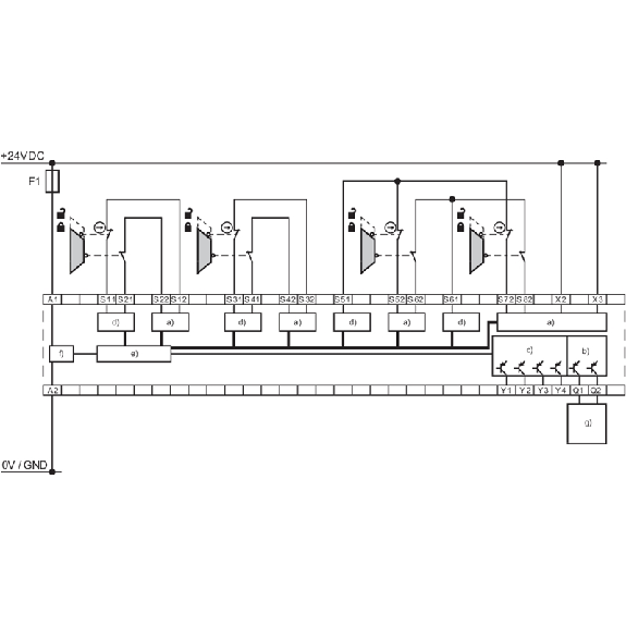 Module de sécurité 24Vdc - extension d'entrées 4 capteurs - SRB-E-204PE-CC-Lire la description