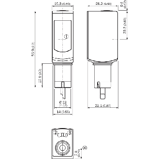 Cellule Bar. reflex PNP P=3.5m Laser LO/DO Inox WD / M12 4P+C0.15m - WL4SLG-3P3452V-Lire la description