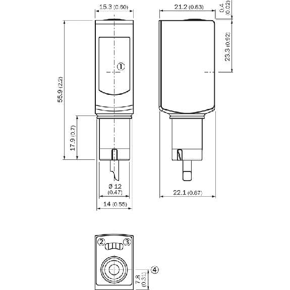 Cellule Bar. reflex PNP P=3.5m Laser LO/DO Inox WD / M12 4P+C0.15m - WL4SLG-3P3452V-Lire la description