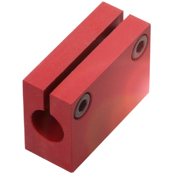 Butée fixe pour détecteur Ø8mm ou M08, 28x12x20mm, aluminium - BES 08-FA-BS-8,0-G (BAM009R)-Lire la description