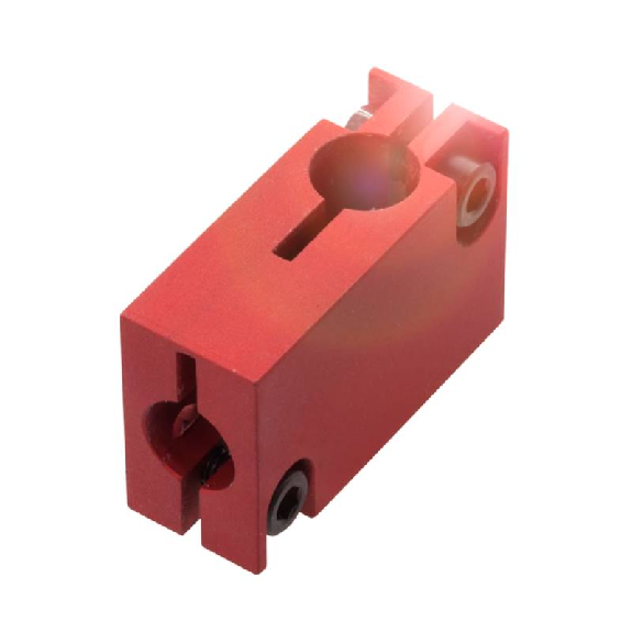 Butée fixe pour détecteur Ø8mm ou M08, 31,8x12x20mm, aluminium - BES 08-FA-BS-8,0-W (BAM009T)-Lire la description