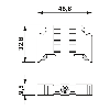 Butée, largeur : 9,5 mm, gris - E/NS 35 N