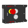 Module d'interverrouillage (magnétique), 2 boutons, arrêt durgence - MGB-L2-ARA-AM3A1-M-R-121237