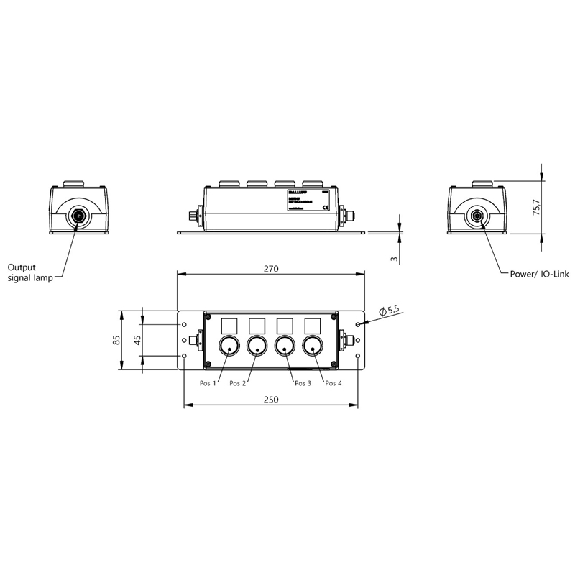 Pupitre de commande, 4x IO-Link - BAV MA-AC-00013-01 (BAV001U)-Lire la description