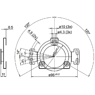 Ressort anti-rotation pour codeur axe creux traversant GX - Z 119.043-Lire la description