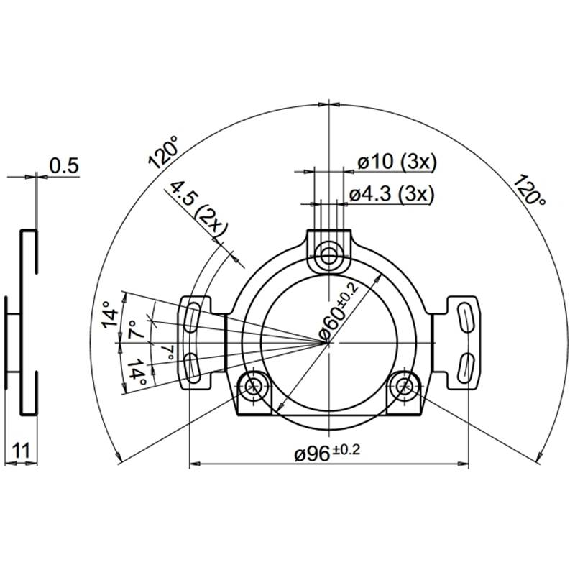 Ressort anti-rotation pour codeur axe creux traversant GX - Z 119.043-Lire la description