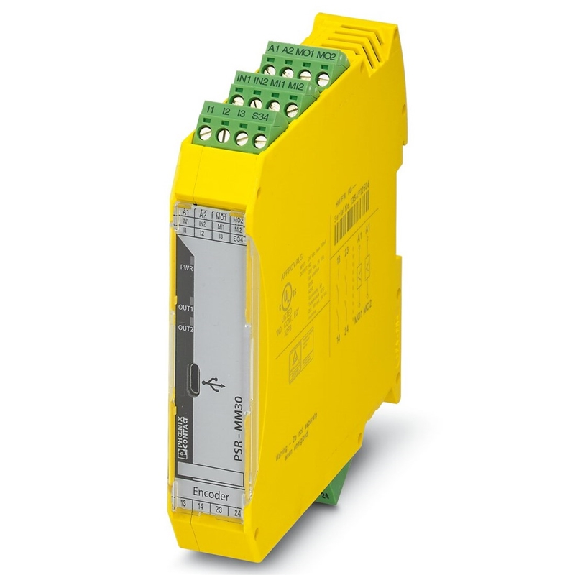 Dispositif de sécurité pour la surveillance des arrêts moteurs - PSR-MM30-2NO-2DO-24DC-SC-Lire la description