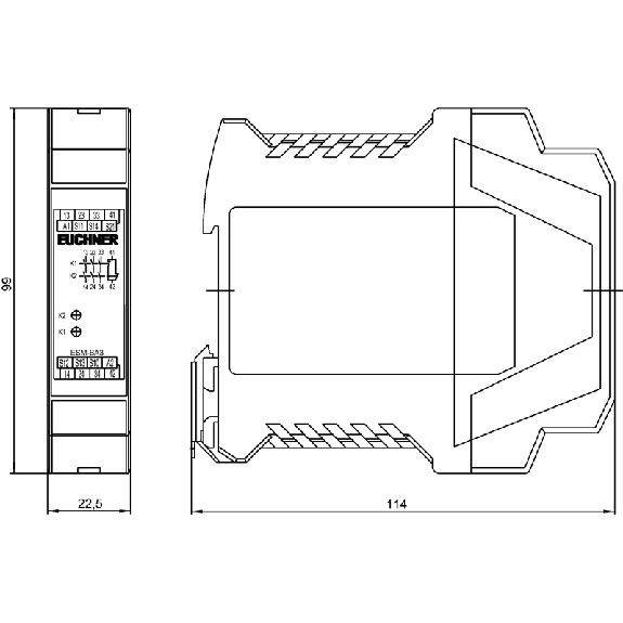 RELAIS DE SÉCURITÉ, 3 NO + 1 NC 24 V AC/DC - ESM-BA301P RELAIS DE SÉCURITÉ, 3 NO + 1 NC 24 V AC/DC - ESM-BA301P-Lire la description