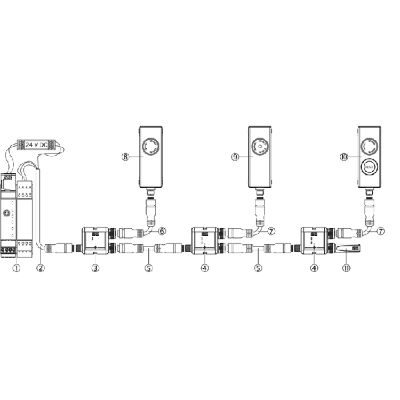 Bouton-poussoir d'arrêt d'urgence M12 - ES11-SA2B8-Lire la description