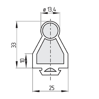 PROFIL 40 EPDM 1,25M - SE-P40-1250-Lire la description