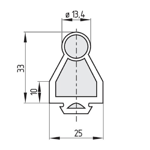 PROFIL 40 EPDM 1,25M - SE-P40-1250-Lire la description