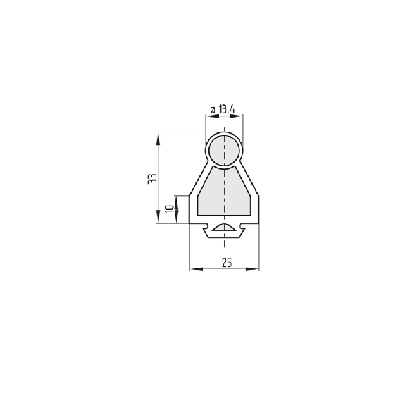 Profil 40 EPDM 2,5m - SE-P40-2500-Lire la description