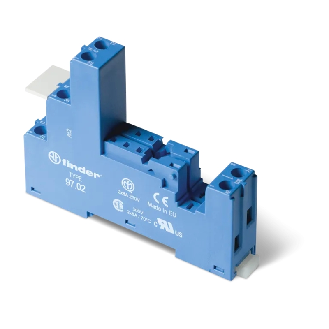 Support 8A 250V série 4652, bleu, étrier plastique, à cage - 97.02.SPA-Lire la description