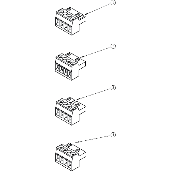 Bornier à vis enfichable pour analyseurs CES-AZ-.ES-04B et CES-AR-AES - CES-EA-TC-AK08-104776-Lire la description