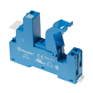 Support 16A 250V serie 4661, bleu, etrier plastique, a cage - 9701SPA (97.01SPA)-Lire la description