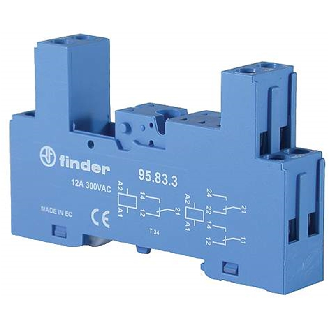 Support 10A 250V série 4031 bleu, étrier plastique, à cage - 95833SPA (95.83.3.SPA)-Lire la description