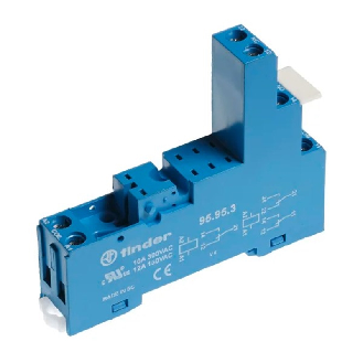Support 10A 250V, bleu, étrier métallique, à cage - 95953SPA (95.95.3SPA)-Lire la description