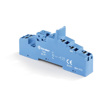 Support 10A 250V série 4661, bleu, étrier plastique, Push-in - 97P1SPA (97.P1.SPA)-Lire la description