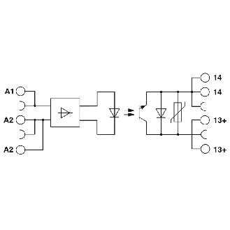 Interface Optocoupleur Push-In, entrée 60VDC, sortie 12-300VDC/1 A - PLC-OPT- 60DC/300DC/1-Lire la description