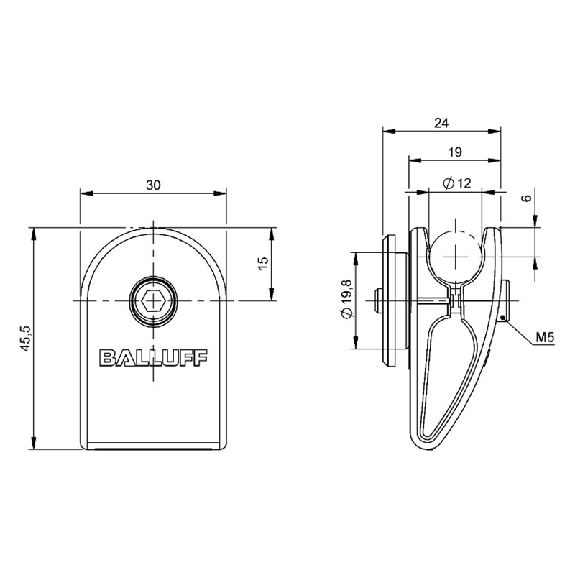 Système de montage pour le logement de barres Ø12 mm - BMS CS-M-D12-BZ (BAM024T) Système de montage pour le logement de barres Ø12 mm - BMS CS-M-D12-BZ (BAM024T)-Lire la description