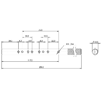 Système de montage pour barrages optiques à fourche BGL, aluminium - BMS BS-M-D12-0250-03 (BAM003F)-Lire la description
