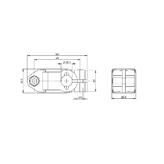 Système de montage pour le logement de barres Ø12 mm, inox - BMS CC-M-D12-E-01 (BAM03EY)-Lire la description