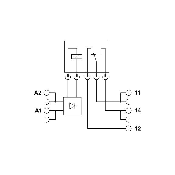 Interface PLC, 1 inverseur, tension d'entrée 12VDC - PLC-RSC- 12DC/21-Lire la description