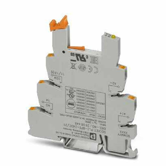 Socle de 6,2 mm pour relais, Push-In, tension d'entrée 24 V DC - PLC-BPT- 24DC/21-Lire la description
