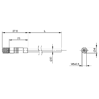 M05 Fem Droit 4p; Câble PUR 4x0.14 Noir Cpc 3m - BCC M214-0000-10-003-PX0414-030 (BCC0FLL)-Lire la description