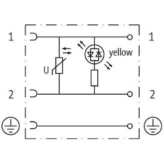 Connect. EV Forme B 10mm 110V LED+VDR 2+PE M16x1.5 - 7000-29645-0000000-Lire la description