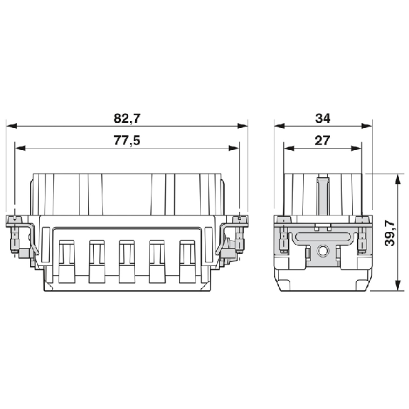Eléments de contact femelle 32+PE, Push-in, 500V, 16A, 0,5 - 2,5mm² - HC-BB32-I-PT-F Eléments de contact femelle 32+PE, Push-in, 500V, 16A, 0,5 - 2,5mm² - HC-BB32-I-PT-F-Lire la description
