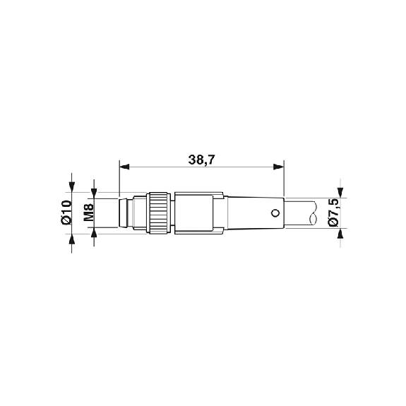 M08 Fem Droit 3p/ M08 Mâle Droit 3p; PUR 3x0,25 Gris/Noir Cpc 1,5m - SAC-3P-M 8MS/ 1,5-PUR/M 8FS M08 Fem Droit 3p/ M08 Mâle Droit 3p; PUR 3x0,25 Gris/Noir Cpc 1,5m - SAC-3P-M 8MS/ 1,5-PUR/M 8FS-Lire la description