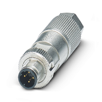 M12D Mâle Droit 4p; Blindé autodénudant, Ø5-9,7mm, Cat. 5, 100 Mbit/s - SACC-M12MSD-4QO SH ETH-Lire la description