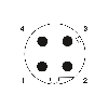M12D Mâle Droit 4p; Blindé autodénudant, Ø5-9,7mm, Cat. 5, 100 Mbit/s - SACC-M12MSD-4QO SH ETH