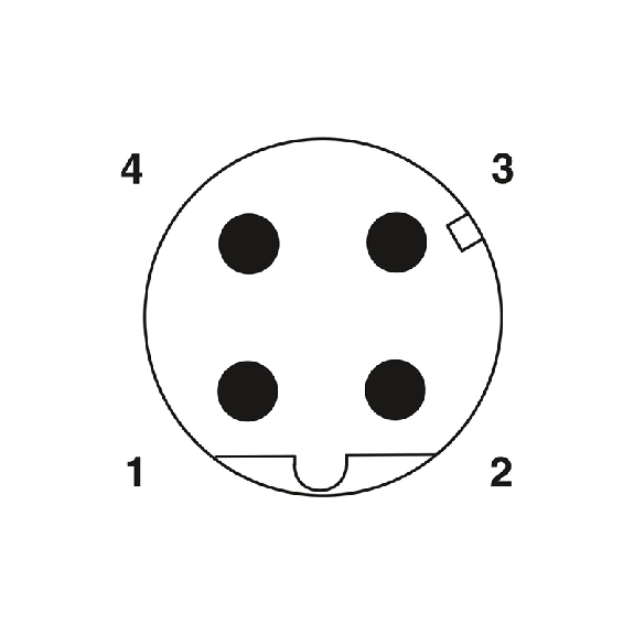 M12D Mâle Droit 4p; Blindé autodénudant, Ø5-9,7mm, Cat. 5, 100 Mbit/s - SACC-M12MSD-4QO SH ETH-Lire la description