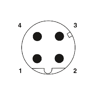 M12D Mâle Droit 4p; Blindé autodénudant, Ø5-9,7mm, Cat. 5, 100 Mbit/s - SACC-M12MSD-4QO SH ETH-Lire la description