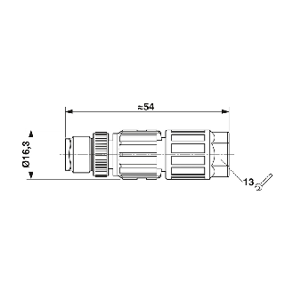 M12A Mâle Droit 4p; Bornes autodénudantes <0,34mm², Ø3.5-6mm - SACC-M12MS-4QO-0,34-M-Lire la description