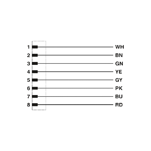 M08A Mâle Coudé 8p; Câble PUR 8x0.14 Gris/Noir 1,5m - SAC-8P-M 8MR/ 1,5-PUR M08A Mâle Coudé 8p; Câble PUR 8x0.14 Gris/Noir 1,5m - SAC-8P-M 8MR/ 1,5-PUR-Lire la description