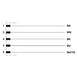 M12A Mâle Droit 5p; Câble PUR 5x0.34 Gris/Noir 10m - SAC-5P-M12MS/10,0-PUR-Lire la description
