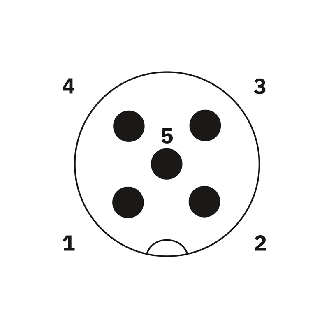 M12A Mâle Droit 5p; Câble PUR 5x0.34 Gris/Noir 10m - SAC-5P-M12MS/10,0-PUR-Lire la description
