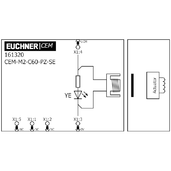 Verrouillage magnétique modulaire CEM-C60 avec aimant permanent - CEM-M2-C60-PZ-SE-161320 Verrouillage magnétique modulaire CEM-C60 avec aimant permanent - CEM-M2-C60-PZ-SE-161320-Lire la description