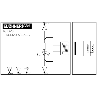 Verrouillage magnétique modulaire CEM-C60 avec aimant permanent - CEM-M2-C60-PZ-SE-161320-Lire la description
