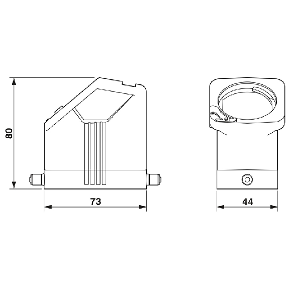 Capot passe-câble, version CEM, B10, pour verrouillage longitudinal - HC-EVO-B10-HHFS-EL-AL-Lire la description