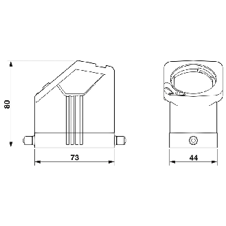 Capot passe-câble, version CEM, B10, pour verrouillage longitudinal - HC-EVO-B10-HHFS-EL-AL-Lire la description