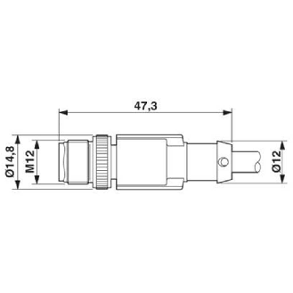 Câble de réseau, Ethernet CAT5, M12 8p/RJ45, bleu lagon 10m - NBC-MS/10,0-94B/R4AC SCO-Lire la description