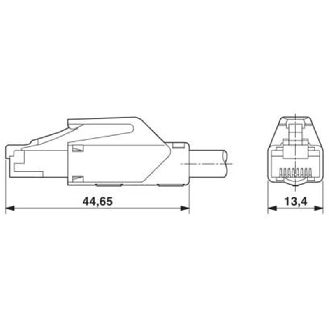 Câble de réseau, Ethernet CAT5, M12 8p/RJ45, bleu lagon 10m - NBC-MS/10,0-94B/R4AC SCO-Lire la description